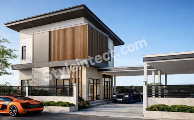 Affordable Architect Exterior Design – Horizon Crest Villa | Modern Luxury House Elevation & Contemporary Home Architecture