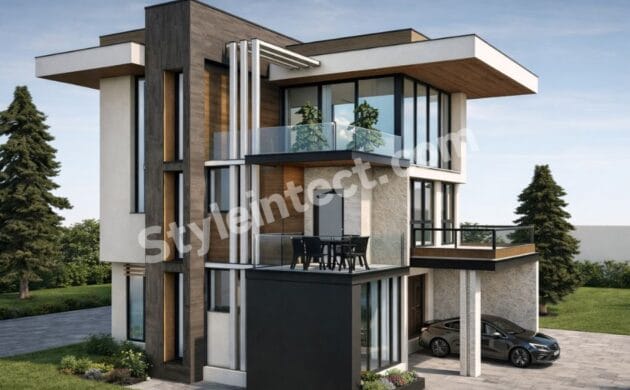 Affordable Architect Exterior Design for a Modern Three-Storey Luxury Home