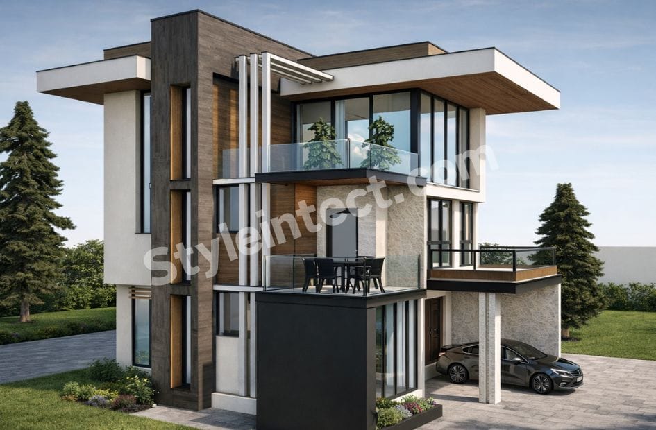 Affordable Architect Exterior Design for a Modern Three-Storey Luxury Home