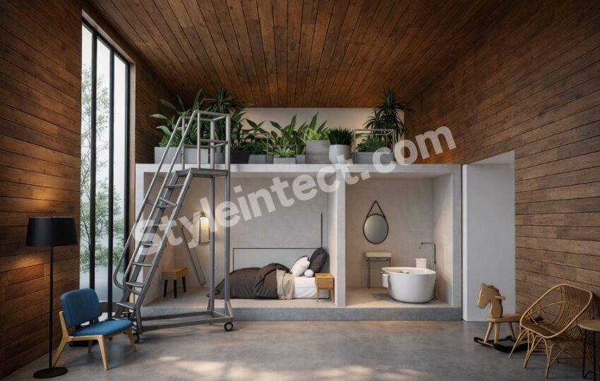 Modern Luxury Loft Bedroom Interior Design with Smart Space Planning and Contemporary Home Interior Solutions