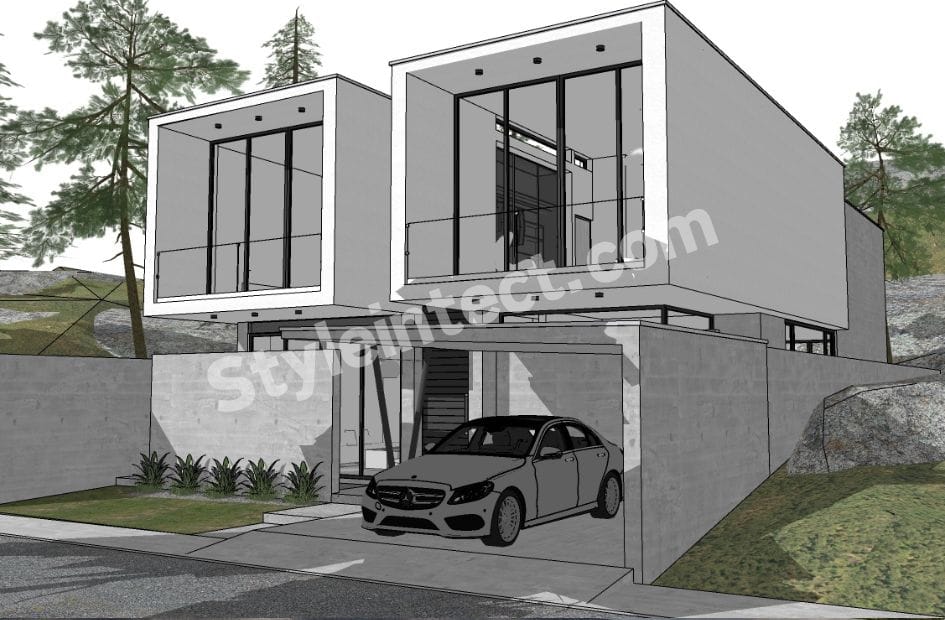 Affordable Architect Exterior Design – Nova Cube Villa | Modern Two-Storey House Exterior Design with Minimalist Luxury
