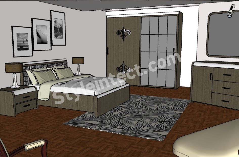 Modern Wooden Bedroom Interior Design with Smart Wardrobe and Elegant Storage Solutions