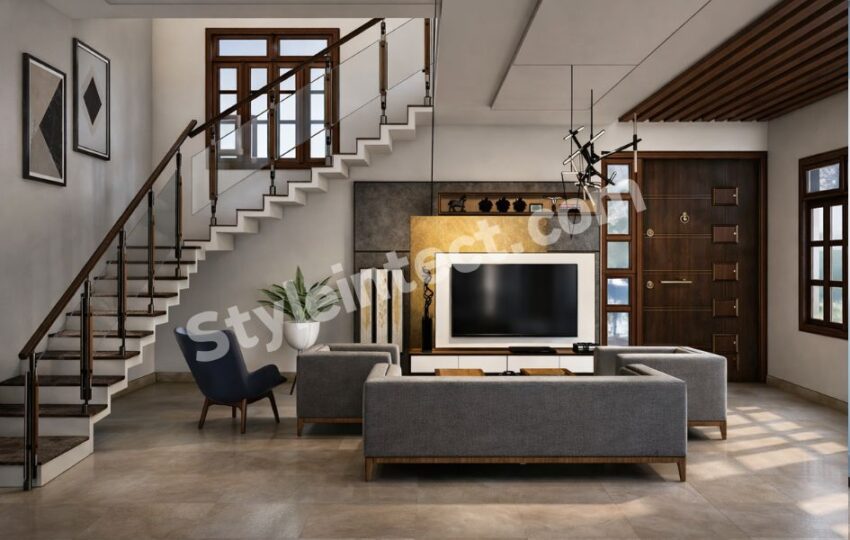 Modern Luxury Living Room Interior Design with Contemporary Architecture and Space Planning Ideas