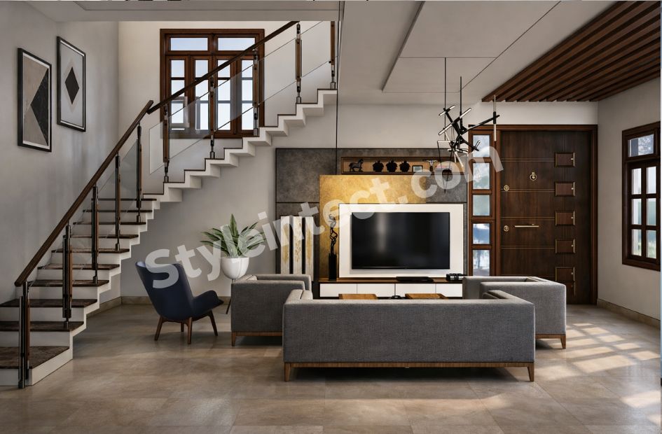 Modern Luxury Living Room Interior Design with Contemporary Architecture and Space Planning Ideas