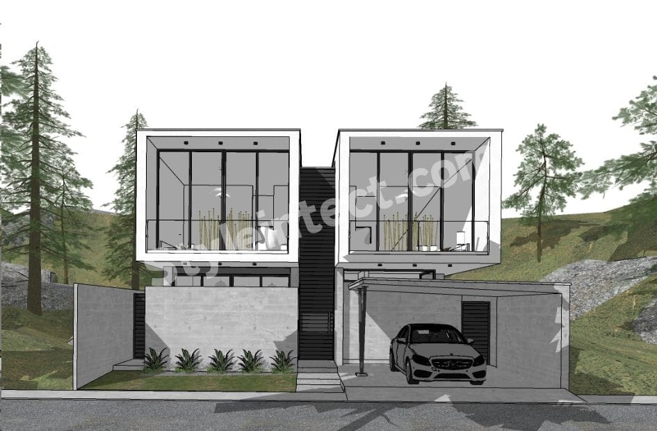 Affordable Architect Exterior Design – Nova Cube Villa | Modern Two-Storey House Exterior Design with Minimalist Luxury