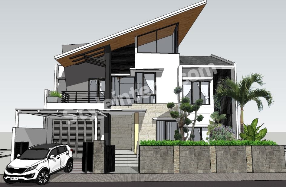 Affordable Architect Exterior Design – The Skyline Crest Modern Villa for Contemporary House Design