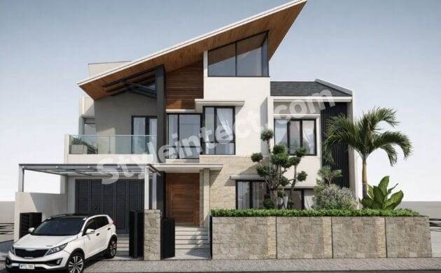 Affordable Architect Exterior Design – The Skyline Crest Modern Villa for Contemporary House Design