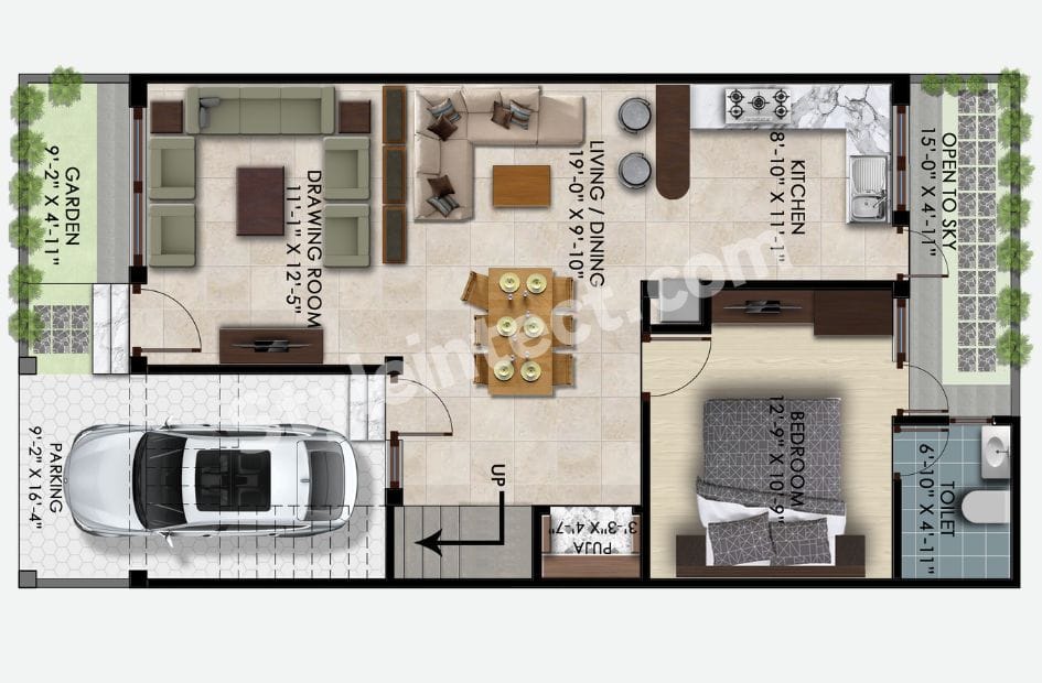 Modern 3 Bedroom Duplex House Design: Smart Floor Plan for Contemporary Family Living