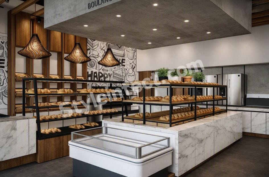 Modern Bakery Interior Design for a Premium Boulangerie, Patisserie & Café