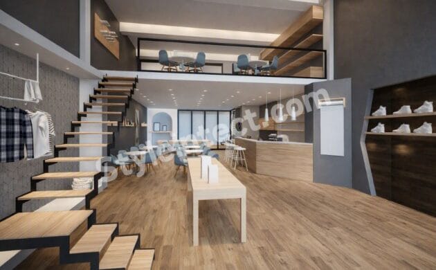 Modern Commercial Interior Design for Scandinavian-Style Cafés and Contemporary Retail Spaces