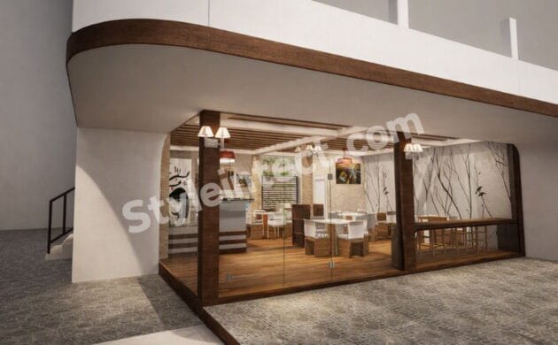 Modern Restaurant Interior Design with Warm Wood, Contemporary Furniture & Nature-Inspired Décor