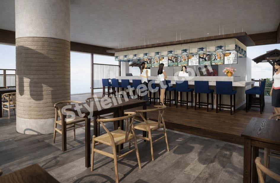 Modern Japanese-Inspired Restaurant Interior Design: Contemporary Café & Dining Space