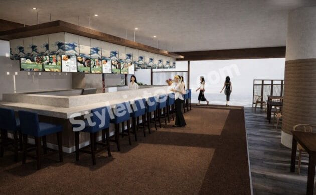 Modern Japanese-Inspired Restaurant Interior Design: Contemporary Café & Dining Space