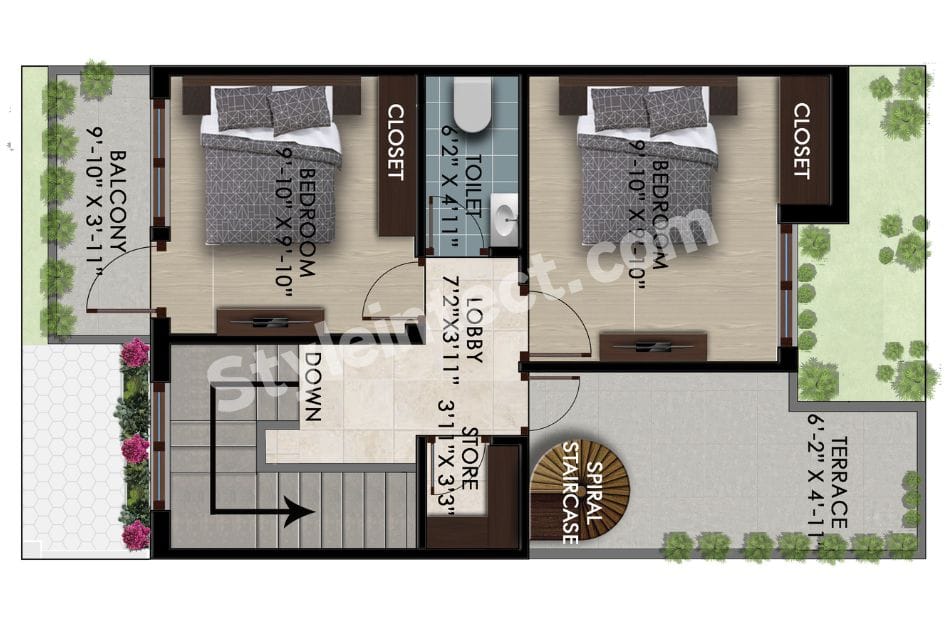 Modern 3 Bedroom Duplex House Design: Smart 3 BHK House Plan for Contemporary Indian Living