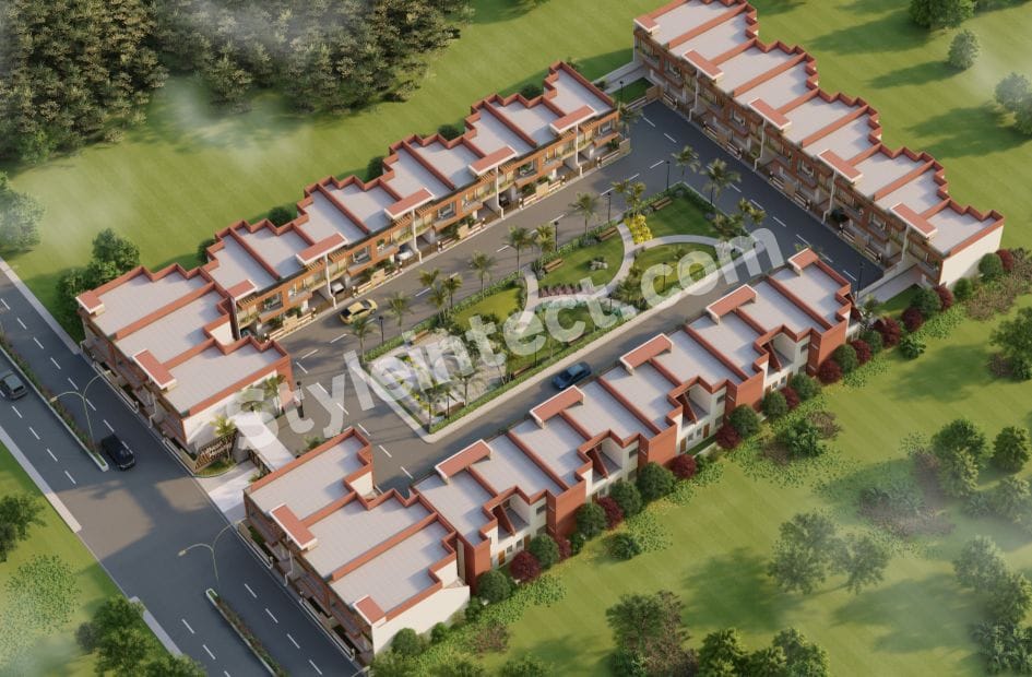 Modern Townhouse Design with Contemporary House Elevation and Residential Architecture