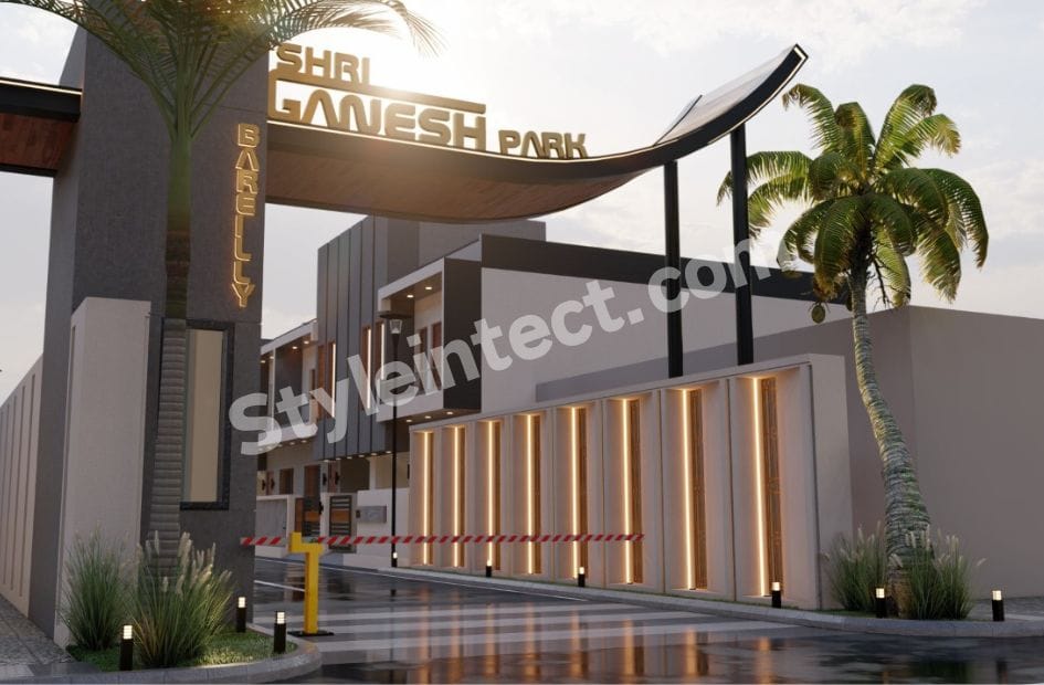 Modern Gated Community Villa Design with Luxury House Front Elevation and Contemporary Residential Planning
