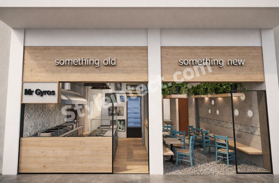 Modern Industrial Restaurant Interior Design with Mediterranean Style and Smart Space Planning