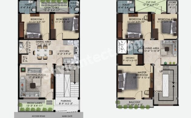 Modern 4 Bedroom Duplex House Design: A Smart, Stylish and Family-Friendly Floor Plan