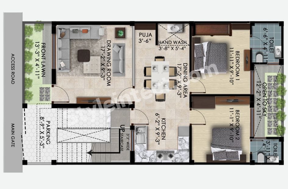 Modern 4 Bedroom Duplex House Design: A Smart, Stylish and Family-Friendly Floor Plan