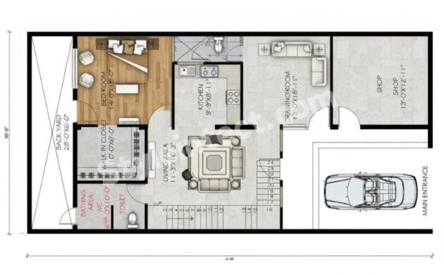 2D and 3D Floor Plan Design Services for a Detailed Residential Home Layout