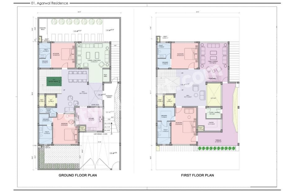 2D & 3D Architectural Design Services for a Modern Multi-Floor Residence