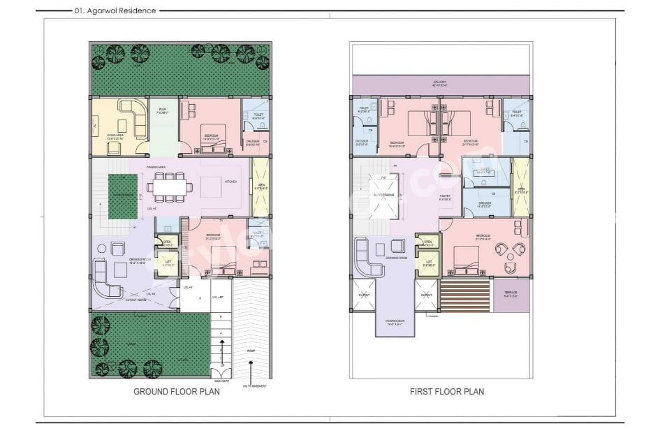 2D and 3D Architectural Layout Design for Modern Residential House Planning